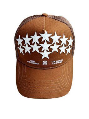 AMIRI Brown Mesh Star Logo Cap